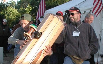 Rafflescope winner protecting his prize