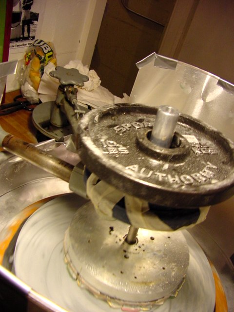close up of the weight