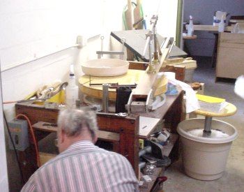 McNabb assembling a grinding machine